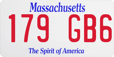 MA license plate 179GB6
