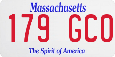 MA license plate 179GC0