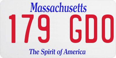 MA license plate 179GD0