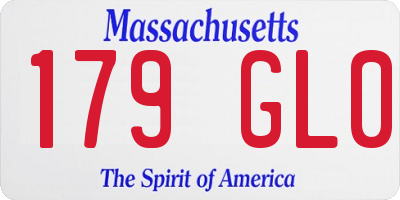 MA license plate 179GL0