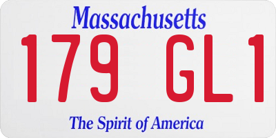 MA license plate 179GL1