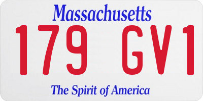 MA license plate 179GV1