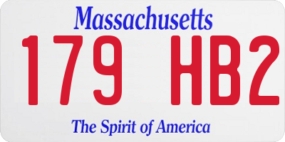 MA license plate 179HB2
