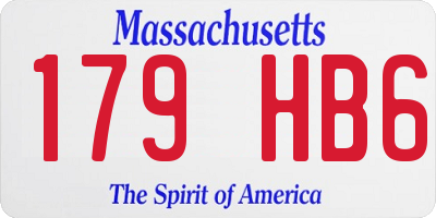 MA license plate 179HB6