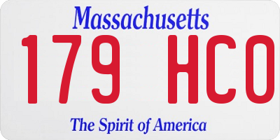 MA license plate 179HC0