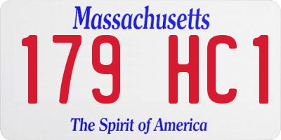 MA license plate 179HC1
