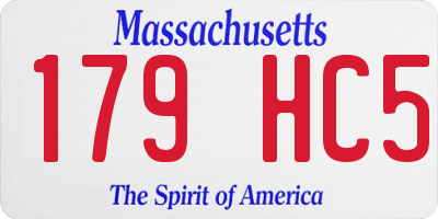 MA license plate 179HC5