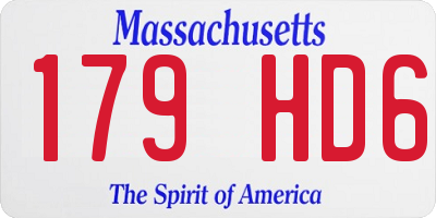 MA license plate 179HD6