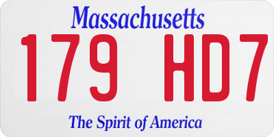 MA license plate 179HD7