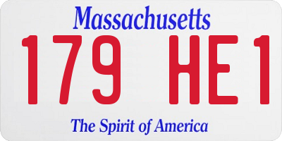 MA license plate 179HE1
