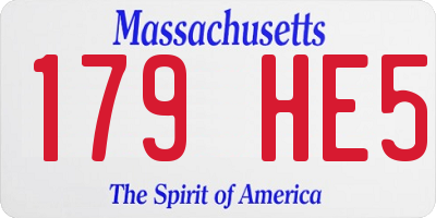 MA license plate 179HE5