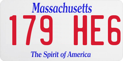 MA license plate 179HE6