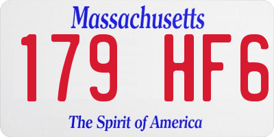 MA license plate 179HF6