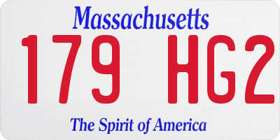 MA license plate 179HG2