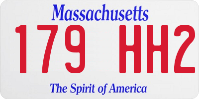 MA license plate 179HH2