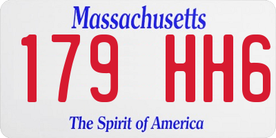 MA license plate 179HH6
