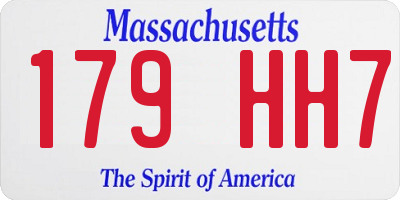 MA license plate 179HH7