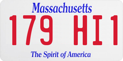 MA license plate 179HI1