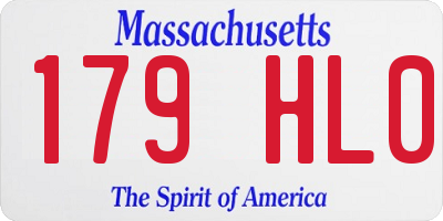 MA license plate 179HL0