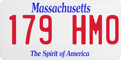 MA license plate 179HM0