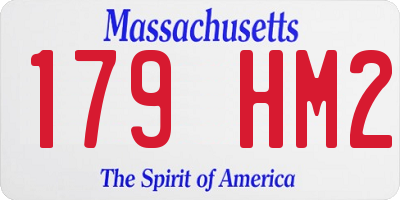 MA license plate 179HM2