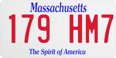 MA license plate 179HM7