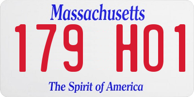 MA license plate 179HO1