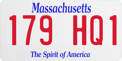 MA license plate 179HQ1