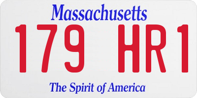MA license plate 179HR1