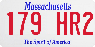 MA license plate 179HR2