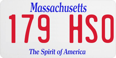 MA license plate 179HS0