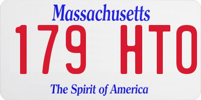 MA license plate 179HT0