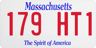 MA license plate 179HT1