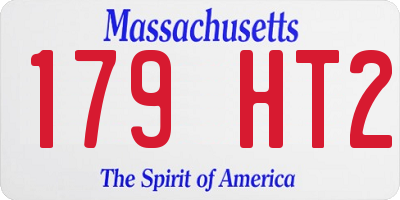 MA license plate 179HT2