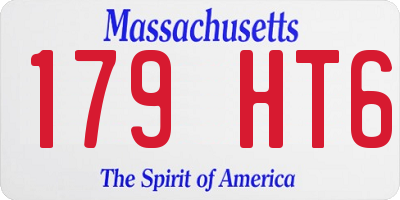 MA license plate 179HT6