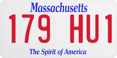 MA license plate 179HU1