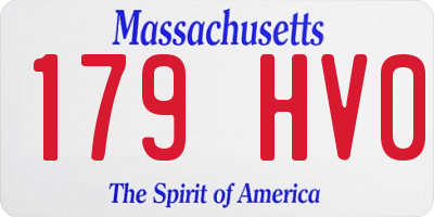 MA license plate 179HV0