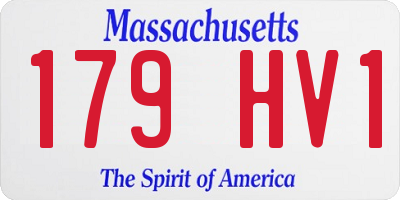 MA license plate 179HV1