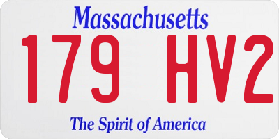 MA license plate 179HV2