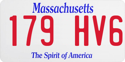 MA license plate 179HV6