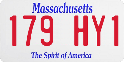 MA license plate 179HY1