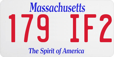 MA license plate 179IF2
