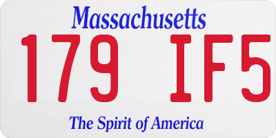 MA license plate 179IF5