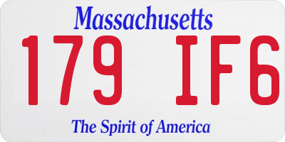 MA license plate 179IF6