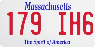 MA license plate 179IH6