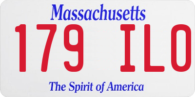 MA license plate 179IL0