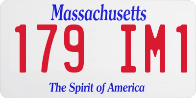 MA license plate 179IM1