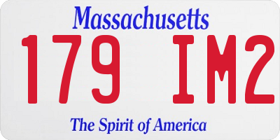 MA license plate 179IM2
