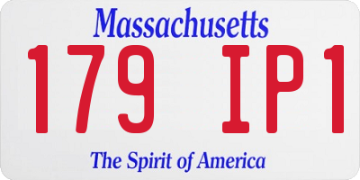 MA license plate 179IP1