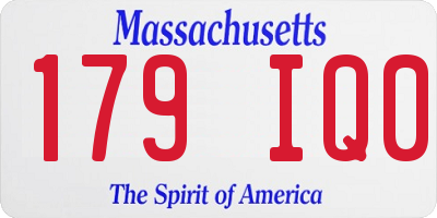 MA license plate 179IQ0
